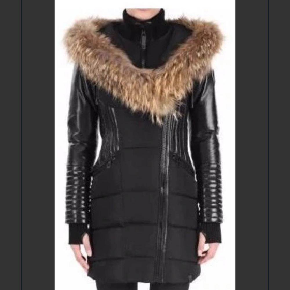 CanaV real fur trim cap winter coat XL